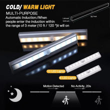Load image into Gallery viewer, LED Closet Light, Stick-on Anywhere Motion Sensor &amp; Light Sensor Activated Night Light