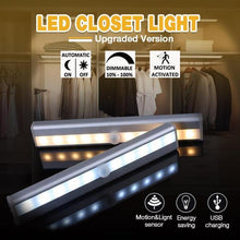 Load image into Gallery viewer, LED Closet Light, Stick-on Anywhere Motion Sensor &amp; Light Sensor Activated Night Light