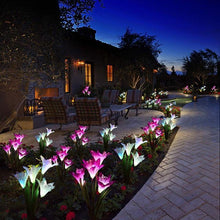 Load image into Gallery viewer, Artificial Lily Solar Garden Stake Lights