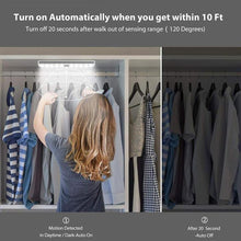 Load image into Gallery viewer, LED Closet Light, Stick-on Anywhere Motion Sensor &amp; Light Sensor Activated Night Light