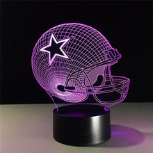 Load image into Gallery viewer, Dallas Cowboys Helmet lamparas 3d led lamp 7 Colors