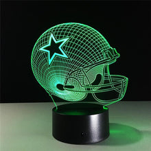 Load image into Gallery viewer, Dallas Cowboys Helmet lamparas 3d led lamp 7 Colors