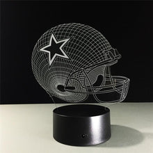 Load image into Gallery viewer, Dallas Cowboys Helmet lamparas 3d led lamp 7 Colors