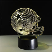 Load image into Gallery viewer, Dallas Cowboys Helmet lamparas 3d led lamp 7 Colors