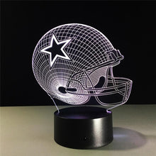 Load image into Gallery viewer, Dallas Cowboys Helmet lamparas 3d led lamp 7 Colors
